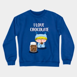 I Love Chocolate Crewneck Sweatshirt